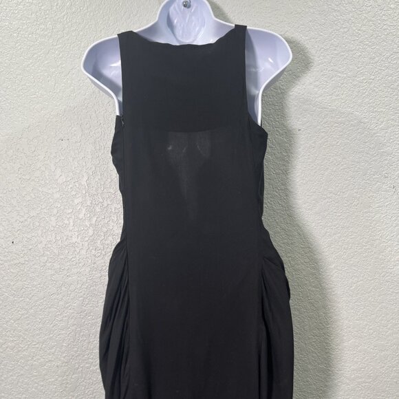 Vivienne Westwood Anglomania Midi Dress Sz 40 Black Drape Cocktail Evening 90s - Picture 5 of 11